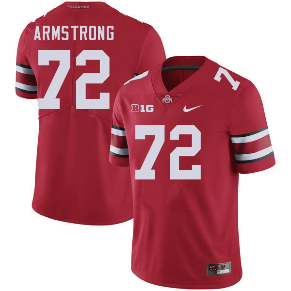 Men #72 Deontae Armstrong Ohio State Buckeyes College Football Jerseys Stitched-Red